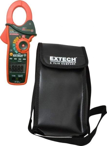 Extech - EX830, CAT III, Digital True RMS Auto Ranging Clamp Meter with 1.7" Clamp On Jaws - 600 VAC/VDC, 1000 AC/DC Amps, Measures Current, Temperature - Caliber Tooling