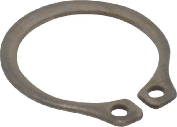 Rotor Clip - 10.46mm Groove Diam, 7/16" Shaft Diam, Passivated Stainless Steel, Snap External Retaining Rings - 0.029" Groove Width, 0.013" Groove Depth, 0.025" Ring Thickness, Grade 15-7 Grade 632 - Caliber Tooling