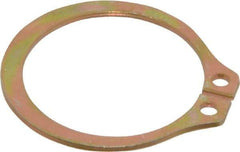 Rotor Clip - 23.88mm Groove Diam, 1" Shaft Diam, Cadmium-Plated Steel, Snap External Retaining Rings - 0.046" Groove Width, 0.03" Groove Depth, 0.042" Ring Thickness, Grade 1060-1090 - Caliber Tooling