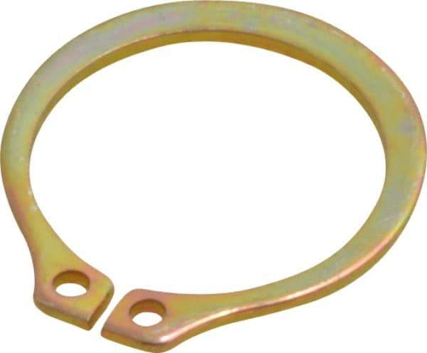 Rotor Clip - 14.94mm Groove Diam, 5/8" Shaft Diam, Cadmium-Plated Steel, Snap External Retaining Rings - 0.039" Groove Width, 0.018" Groove Depth, 0.035" Ring Thickness, Grade 1060-1090 - Caliber Tooling