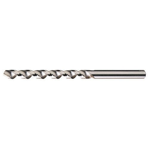 #38 RHS / RHC HSS 118 Degree Radial Point High Helix Taper Length Drill - Bright - Exact Industrial Supply