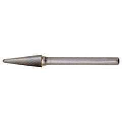 SL-3 Standard Cut Solid Carbide Bur-Included Angle Shape - Exact Industrial Supply