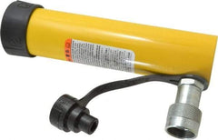 Enerpac - 10 Ton, 6.13" Stroke, 13.7 Cu In Oil Capacity, Portable Hydraulic Single Acting Cylinder - 2.24 Sq In Effective Area, 9.75" Lowered Ht., 15.88" Max Ht., 1.69" Cyl Bore Diam, 1.5" Plunger Rod Diam, 10,000 Max psi - Caliber Tooling