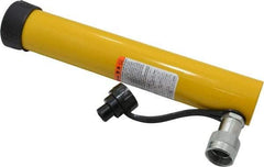 Enerpac - 10 Ton, 10.13" Stroke, 22.65 Cu In Oil Capacity, Portable Hydraulic Single Acting Cylinder - 2.24 Sq In Effective Area, 13.75" Lowered Ht., 23.88" Max Ht., 1.69" Cyl Bore Diam, 1.5" Plunger Rod Diam, 10,000 Max psi - Caliber Tooling