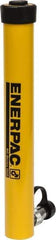 Enerpac - 10 Ton, 14" Stroke, 31.31 Cu In Oil Capacity, Portable Hydraulic Single Acting Cylinder - 2.24 Sq In Effective Area, 17.75" Lowered Ht., 31.75" Max Ht., 1.69" Cyl Bore Diam, 1.5" Plunger Rod Diam, 10,000 Max psi - Caliber Tooling