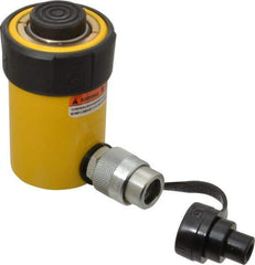 Enerpac - 15 Ton, 1" Stroke, 3.14 Cu In Oil Capacity, Portable Hydraulic Single Acting Cylinder - 3.14 Sq In Effective Area, 4.88" Lowered Ht., 5.88" Max Ht., 2" Cyl Bore Diam, 1.625" Plunger Rod Diam, 10,000 Max psi - Caliber Tooling