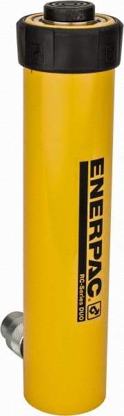 Enerpac - 15 Ton, 8" Stroke, 25.13 Cu In Oil Capacity, Portable Hydraulic Single Acting Cylinder - 3.14 Sq In Effective Area, 12.69" Lowered Ht., 20.69" Max Ht., 2" Cyl Bore Diam, 1.625" Plunger Rod Diam, 10,000 Max psi - Caliber Tooling