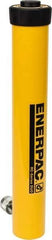 Enerpac - 15 Ton, 14" Stroke, 43.98 Cu In Oil Capacity, Portable Hydraulic Single Acting Cylinder - 3.14 Sq In Effective Area, 18.69" Lowered Ht., 32.69" Max Ht., 2" Cyl Bore Diam, 1.625" Plunger Rod Diam, 10,000 Max psi - Caliber Tooling