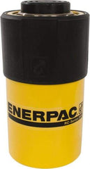 Enerpac - 25 Ton, 2" Stroke, 10.31 Cu In Oil Capacity, Portable Hydraulic Single Acting Cylinder - 5.16 Sq In Effective Area, 6.5" Lowered Ht., 8.5" Max Ht., 2.56" Cyl Bore Diam, 2.25" Plunger Rod Diam, 10,000 Max psi - Caliber Tooling