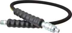 Enerpac - 1/4" Inside Diam x 3/8 NPT 3' Hydraulic Pump Hose - 10,000 psi, AH-604 Opposite End, Rubber - Caliber Tooling