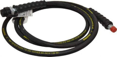 Enerpac - 1/4" Inside Diam x 3/8 NPT 10' Hydraulic Pump Hose - 10,000 psi, CH-604 Opposite End, Rubber - Caliber Tooling