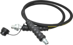 Enerpac - 1/4" Inside Diam x 3/8 NPT 6' Hydraulic Pump Hose - 10,000 psi, CH-604 Opposite End, Rubber - Caliber Tooling