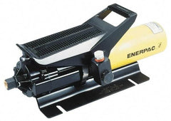 Enerpac - 10,000 psi Air-Hydraulic Pump & Jack - 72 Cu In Oil Capacity, Use with Single Acting Cylinders, Advance, Hold & Retract - Caliber Tooling