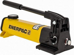 Enerpac - 1/2" Piston Stroke, 3/8" Diam, 0.055" Cu In per Stroke, 20 Cu In Reservoir Capacity, Manual Hydraulic Pump - 10,000 psi, 72 Lbs. Max Handle Effort - Caliber Tooling