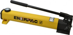 Enerpac - 1/2" Piston Stroke, 3/4" Diam, 0.221, 0.055" Cu In per Stroke, 55 Cu In Reservoir Capacity, Manual Hydraulic Pump - 10,000 psi, 63 Lbs. Max Handle Effort - Caliber Tooling