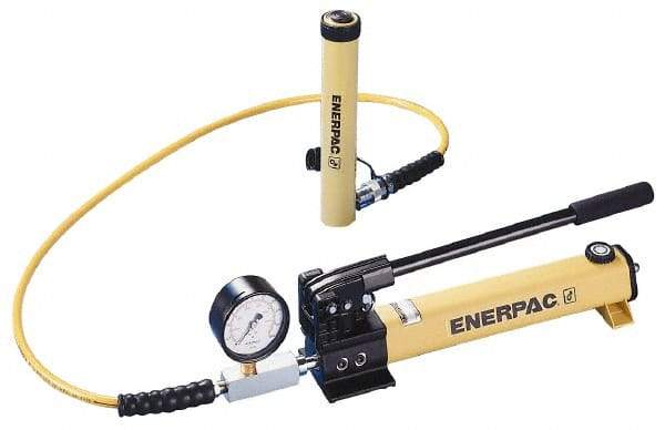 Enerpac - 100 Ton Capacity, Cylinder No. RC-1006, Manual Hydraulic Pump & Cylinder Set - Pump No. P-462 - Caliber Tooling