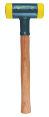 Dead Blow Recoilless Hammer -- 22 oz; Wood Handle; 1-7/16'' Head Diameter - Caliber Tooling