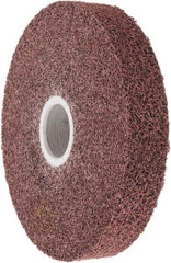 3M - 6" Diam, 1" Face Width, 1-1/4" Center Hole, Medium Grade, Aluminum Oxide Deburring Wheel - Convolute, Medium Density 5 Grade, 6,000 RPM - Caliber Tooling