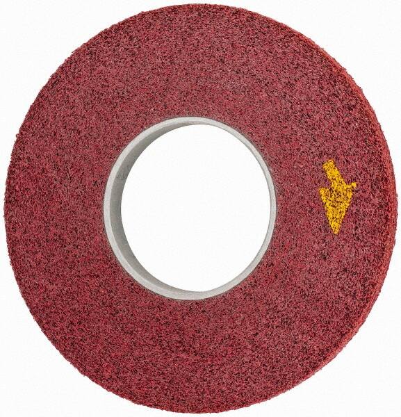 3M - 12" Diam, 1" Face Width, 5" Center Hole, Coarse Grade, Aluminum Oxide Deburring Wheel - Convolute, Medium Density 5 Grade, 3,000 RPM - Caliber Tooling