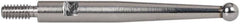 INTERAPID - 0.08" Ball Diam, Steel, Ball Test Indicator Contact Point - 13/16" Contact Point Length, Use with Brown & Sharpe 310-3, 311-3, 310-b-3, 311-bn-3, 312-3 & 312-4 INTERAPID 312 Dial Test Indicators - Caliber Tooling