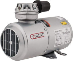 Gast - 1/6 hp, 1.8 CFM, Piston Vacuum Pump - 27.5 Hg/In, 115-1 Volt, 5.63" Long x 11.62" Wide x 8.58" High - Caliber Tooling