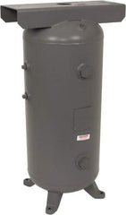 Made in USA - 30 Gallon, 200 Max psi Vertical Tank with Plate - 3/4" Inlet, 38" Tank Length x 16" Tank Diam - Caliber Tooling