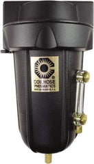 Coilhose Pneumatics - 1/4" Port Coalescing Filter - Aluminum Bowl, 0.1 Micron Rating, 5-5/8" High - Caliber Tooling