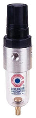 Coilhose Pneumatics - 1/8" NPT Port Miniature 1 Piece Filter/Regulator FRL Unit - Polycarbonate Bowl, 25 SCFM, 150 Max psi, 4" High, Manual Drain - Caliber Tooling