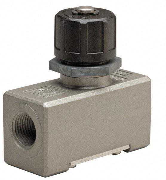 SMC PNEUMATICS - 3/8" Male NPT x 3/8" Female NPT Flow & Speed Control Valve - Inline Type - Caliber Tooling