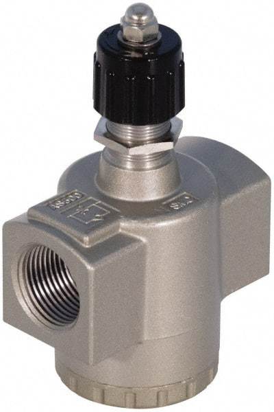 SMC PNEUMATICS - 1-1/2" Male NPT x 1-1/2" Female NPT Flow & Speed Control Valve - Inline Type - Caliber Tooling