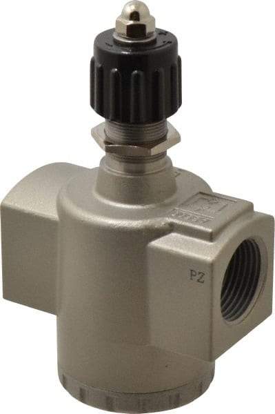 SMC PNEUMATICS - 3/4" Male NPT x 3/4" Female NPT Flow & Speed Control Valve - Inline Type - Caliber Tooling