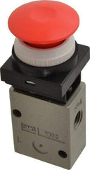 SMC PNEUMATICS - 1.00 CV Rate, 1/4" NPT Inlet Mechanical Valve - 2 Way, 2 Ports - Caliber Tooling