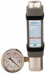 Hedland - 1-1/4" NPTF Port Flowmeter with Gage Installed - 600 Max psi, 400 SCFM, Anodized Aluminum - Caliber Tooling