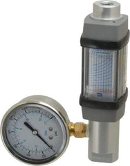 Hedland - 1/4" NPTF Port Compressed Air & Gas Flowmeter - 600 Max psi, 5 SCFM, Anodized Aluminum - Caliber Tooling