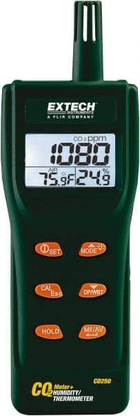 Extech - -14 to 140°F, 0 to 9.99% Humidity Range, Air Quality Monitor - Caliber Tooling