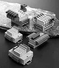 SMC PNEUMATICS - 1.2 CV Flow Rate Pilot Operated Solenoid Valve - 3/8" Inlet, Blank Plate Manifold Option - Caliber Tooling