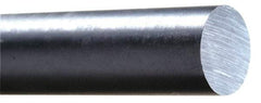 Made in USA - 2' Long, 3-1/2" Diam, Acetal Plastic Rod - Black - Caliber Tooling