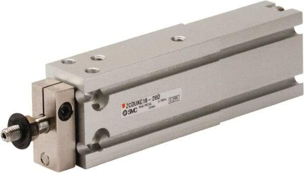 SMC PNEUMATICS - 16mm Bore x 20mm Stroke Vacuum Cylinder - 85 psi, 125.5mm OAL - Caliber Tooling