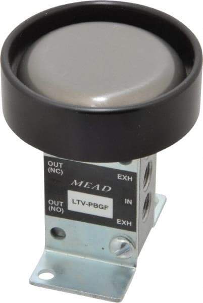 Mead - 0.24 CV Rate Ergonomic Low Stress Valve - 14 CFM, 125 Max psi, Foot Mount - Caliber Tooling