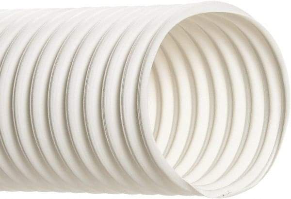 Hi-Tech Duravent - 10" Inside x 10.38" Outside Diam, Food & Beverage Hose - 10-1/2" Bend Radius, White, 25' Long, 5 Vacuum Rating, 4 psi Working Pressure - Caliber Tooling