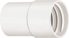 Hi-Tech Duravent - 2" Screw-On Hose Cuff - PVC, White - Caliber Tooling