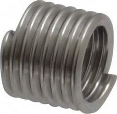 Recoil - M5x0.80 Metric Coarse, 7.5mm OAL, Free Running Helical Insert - 6-7/8 Free Coils, Tanged, Stainless Steel, Bright Finish, 1-1/2D Insert Length - Exact Industrial Supply