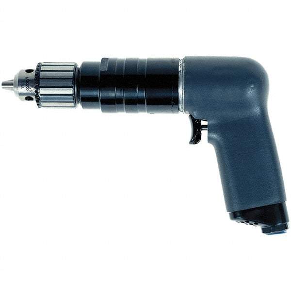 Ingersoll-Rand - 3/8" Keyed Chuck - Pistol Grip Handle, 3,950 RPM, 0.51 hp, 90 psi - Caliber Tooling