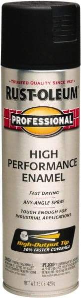 Rust-Oleum - Black, Semi Gloss, Rust Proof Enamel Spray Paint - 14 Sq Ft per Can, 15 oz Container, Use on Multipurpose - Caliber Tooling