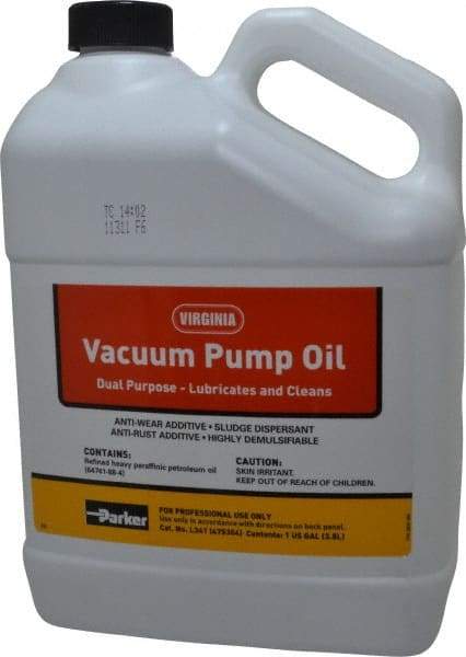 Parker - 1 Gal Container, Mineral Vacuum Pump Oil - ISO 68, 68 cSt at 40°C, 8.85 cSt at 100°C - Caliber Tooling