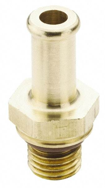 Parker - 3/4-16 Straight Thread Hose Barb x SAE Straight Thread Male Connector - 5/8" ID Hose, Brass - Caliber Tooling