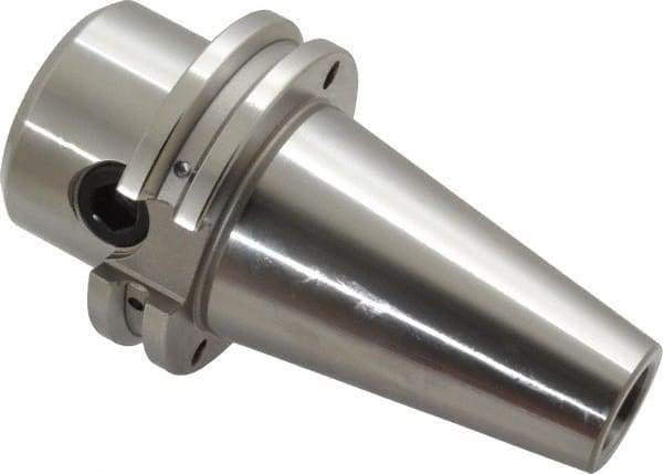 Accupro - CAT40 Taper Shank 7/8" Hole End Mill Holder/Adapter - 1-15/16" Nose Diam, 1.75" Projection, 5/8-11 Drawbar, Through-Spindle & DIN Flange Coolant - Exact Industrial Supply