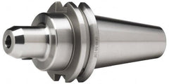 Accupro - CAT50 Taper Shank 2" Hole End Mill Holder/Adapter - 95mm Nose Diam, 8" Projection, 1-8 Drawbar, Through-Spindle & DIN Flange Coolant - Exact Industrial Supply