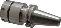 Accupro - 0.118" to 1.181" Capacity, 4" Projection, CAT40 Taper Shank, ER40 Collet Chuck - 0.0002" TIR, Through-Spindle & DIN Flange Coolant - Exact Industrial Supply