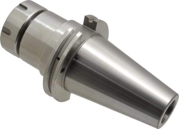 Accupro - 0.118" to 1.181" Capacity, 4" Projection, CAT50 Taper Shank, ER40 Collet Chuck - 0.0002" TIR, Through-Spindle & DIN Flange Coolant - Exact Industrial Supply